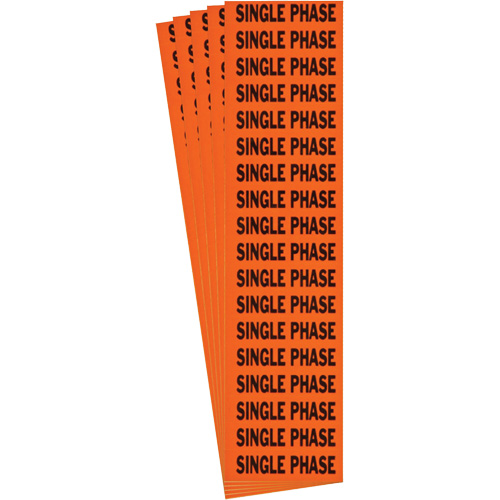 "Single Phase" Conduit & Voltage Labels, 1/2" x 2-1/4", Cloth/Vinyl, English Southpoint Industrial Supply