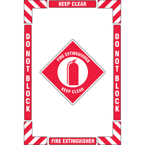 Trousse de marquage du sol ?Fire Extinguisher? (extincteur), Adh&eacute;sif, Anglais avec pictogramme Southpoint Industrial Supply