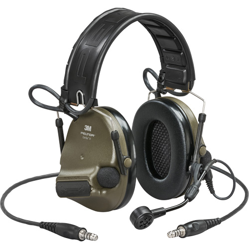 Casque VI NIB avec deux fils de sortie et rail arc Peltor ComTac, Style Bandeau, 23 dB Southpoint Industrial Supply
