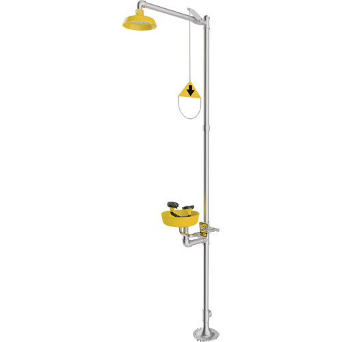 Combination Emergency Shower & Eyewash Station, Pedestal Southpoint Industrial Supply