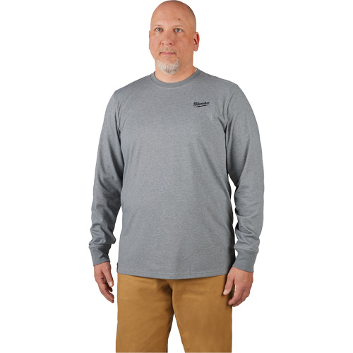 Hybrid Work Tee Shirt, Men's, Small, Grey Southpoint Industrial Supply
