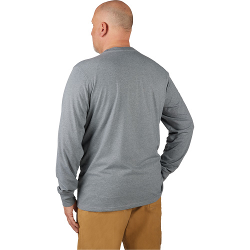 Hybrid Work Tee Shirt, Men's, Small, Grey Southpoint Industrial Supply
