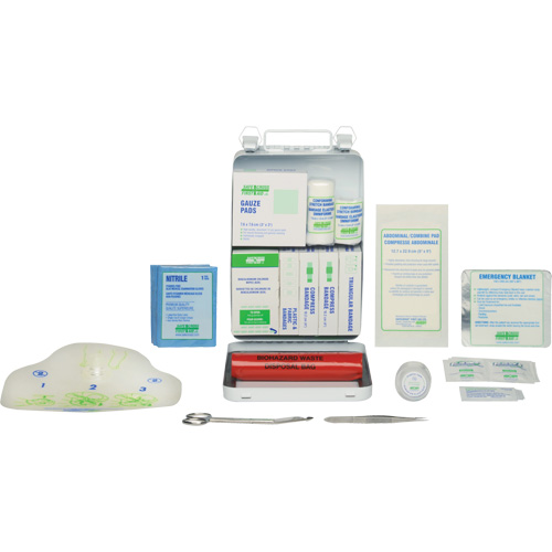 Trousse de premiers soins de base 16 unit&eacute;s, R&eacute;pond &agrave; la norme CSA Z1220-17 type 2 environnements &agrave; faible risque, Petit (2-25 travailleurs) Southpoint Industrial Supply