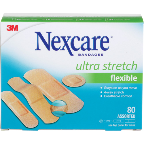 Pansements ultra-extensibles Nexcare, Assorti, Plastique, Non st&eacute;rile Southpoint Industrial Supply