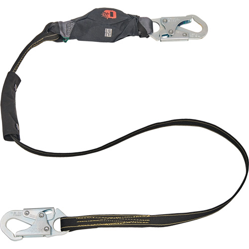 Anti-Corrosion Energy Absorbing Lanyard, 6', Rebar Hook Center, Snap Hook Leg Ends, Polyester Southpoint Industrial Supply