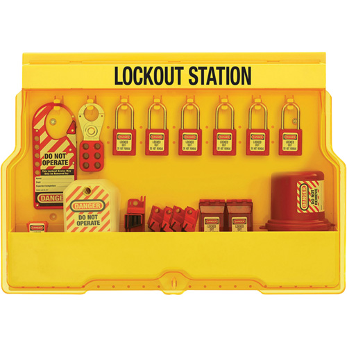 Premier Electrical Lockout Station, Thermoplastic Padlocks, 16 Padlock Capacity, Padlocks Included Southpoint Industrial Supply