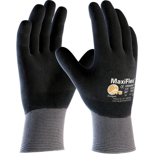 ATG MaxiFlex&reg; Ultimate Touchscreen Compatible Gloves, Large, Nitrile Coating, 15 Gauge, Nylon/Elastane Shell Southpoint Industrial Supply