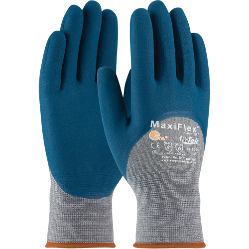 ATG MaxiFlex&reg; Comfort Seamless Knit Gloves, Large, Nitrile Coating, 15 Gauge, Nylon Shell Southpoint Industrial Supply