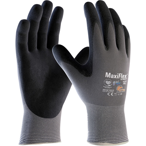 Gants compatibles avec les &eacute;crans tactiles ATG MaxiFlex Ultimate AD-APT, T-petit, R&ecirc;vetement Nitrile, Calibre 15, Enveloppe en Nylon/&eacute;lasthanne Southpoint Industrial Supply