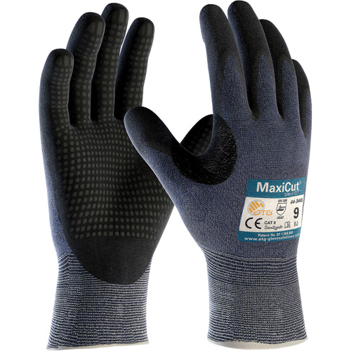 Gants ATG MaxiCut Ultra DT, Taille Grand, Calibre 15, Rev&ecirc;tement Nitrile, Enveloppe en Fil technique, ASTM ANSI niveau A3/EN 388 niveau 5/EN 388 niveau C Southpoint Industrial Supply
