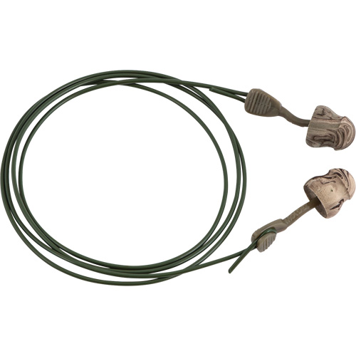 Bouchons d'oreilles en mousse camo sans roulement &agrave; tourner Glide, Vrac - Boîte, Avec cordon Southpoint Industrial Supply