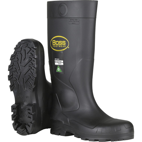 Dynamic Boss&reg; Full Safety Boot, PVC, Steel Toe, Size 6, Puncture Resistant Sole Southpoint Industrial Supply