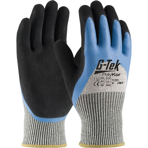 Gants isol&eacute;s r&eacute;sistants aux coupures G-Tek PolyKor, Taille Petit, Calibre 13, Rev&ecirc;tement Latex de caoutchouc, Enveloppe en Fil technique, ANSI/ISEA 105 niveau 3 Southpoint Industrial Supply