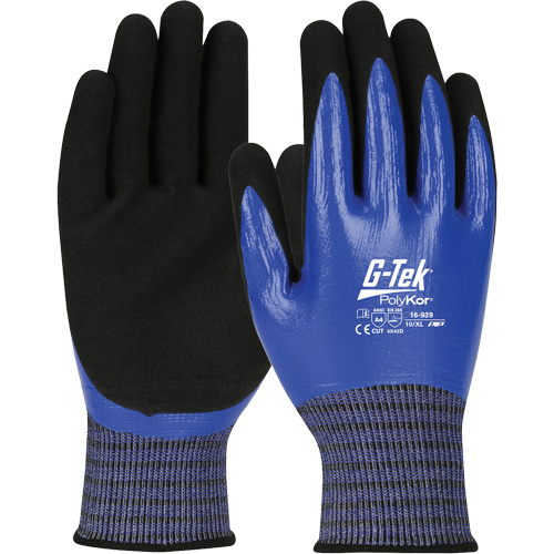Gants r&eacute;sistants aux coupures G-Tek PolyKor X7, Taille Petit, Calibre 18, Rev&ecirc;tement Nitrile, Enveloppe en Fil technique, ANSI/ISEA 105 niveau 4 Southpoint Industrial Supply
