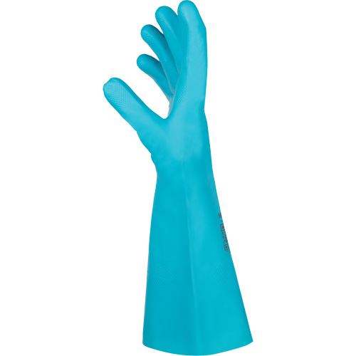 Flextril Chemical Gloves, Size 7, 12.5" L, Nitrile, Nylon Inner Lining Southpoint Industrial Supply