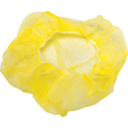 Bouffant Caps, Polypropylene, 24", Yellow Southpoint Industrial Supply