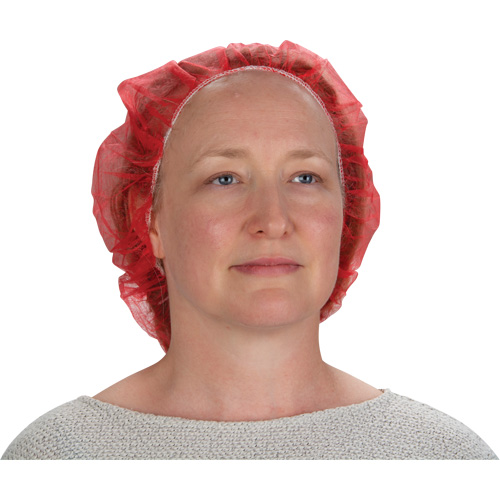 Bonnets bouffants, Polypropyl&egrave;ne, 21", Rouge Southpoint Industrial Supply
