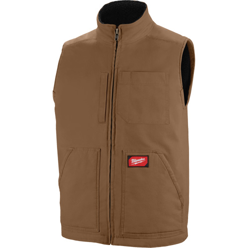Veste doubl&eacute;e en sherpa ultra-r&eacute;sistante, Hommes, Petit, Brun Southpoint Industrial Supply