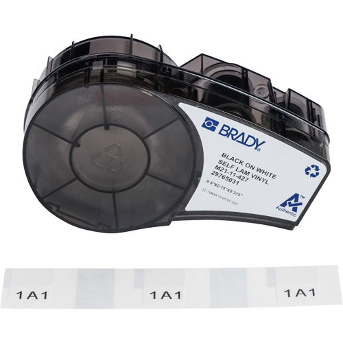 Self-Laminating Wrap Around Labels with Ribbon, Black Southpoint Industrial Supply
