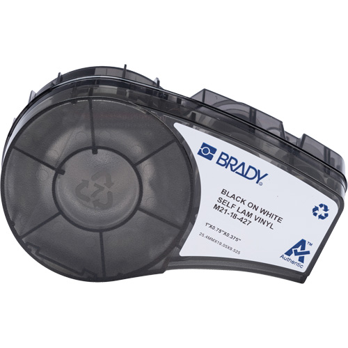 &eacute;tiquettes enveloppantes autoplastifiantes avec ruban, Noir Southpoint Industrial Supply