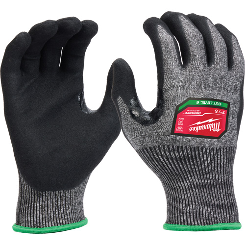 Gants enduits par trempage &agrave; dext&eacute;rit&eacute; &eacute;lev&eacute;e, Taille Petit, Calibre 18, Rev&ecirc;tement Nitrile, Enveloppe en Poly&eacute;thyl&egrave;ne, ASTM ANSI niveau A6/EN 388 niveau F Southpoint Industrial Supply