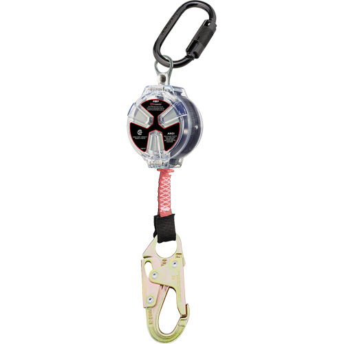 Cordage de s&eacute;curit&eacute; autor&eacute;tractable avec petit mousqueton Dynamic, 6', Polyester, Pivotant Southpoint Industrial Supply