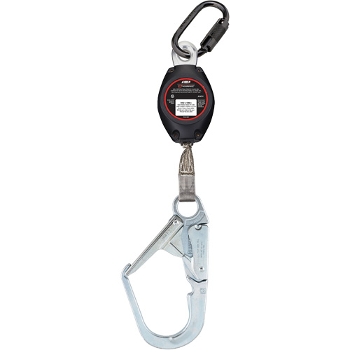 Cordage de s&eacute;curit&eacute; autor&eacute;tractable avec grand mousqueton Dynamic, 7', Polyester, Pivotant Southpoint Industrial Supply