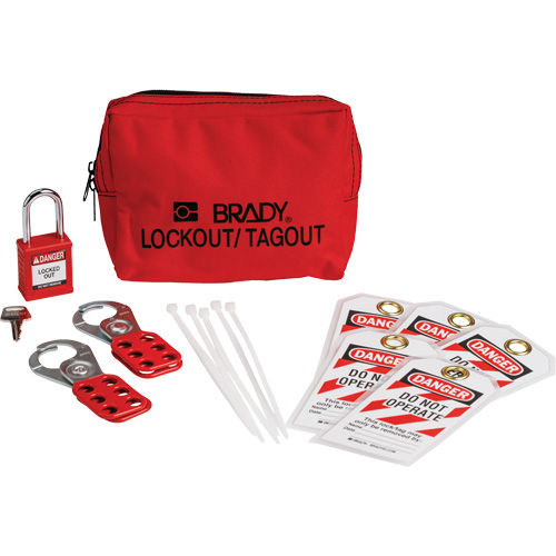Lockout Tagout Kit with Nylon Safety Padlock in Pouch, Electrical Kit, 14 Components Southpoint Industrial Supply