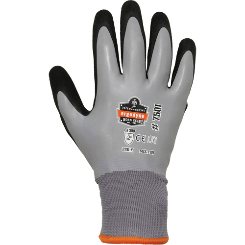 Gants de travail Hydrofuges et enduits pour l'hiver ProFlex 7501, Petit, R&ecirc;vetement Nitrile/Latex, Calibre 10/15, Enveloppe en Polyester Southpoint Industrial Supply