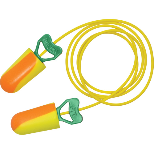 Bouchons d'oreilles biosourc&eacute;s PinchFit BioSoft, Vrac - Boîte, Avec cordon Southpoint Industrial Supply