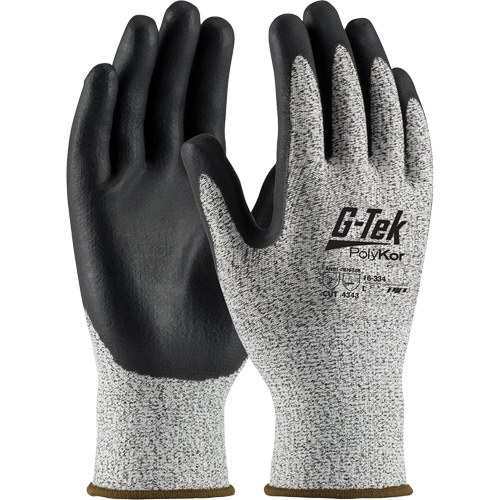 Gants r&eacute;sistants &agrave; la coupe G-Tek, Taille T-petit, Calibre 13, Rev&ecirc;tement Nitrile, Enveloppe en PolyKor, ASTM ANSI niveau A2/EN 388 niveau 3/EN 388 niveau B Southpoint Industrial Supply