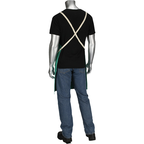 Dynamic Ironcat&reg; FR Cotton Sateen Apron, Bib, Green Southpoint Industrial Supply