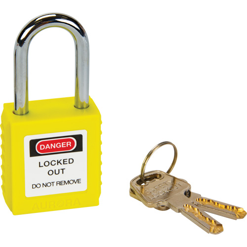 Verrouillage pour les consignations, Cadenas de s&eacute;curit&eacute;, Cl&eacute;s diff&eacute;rentes, Thermoplastique, Largeur de 1-1/2" Southpoint Industrial Supply