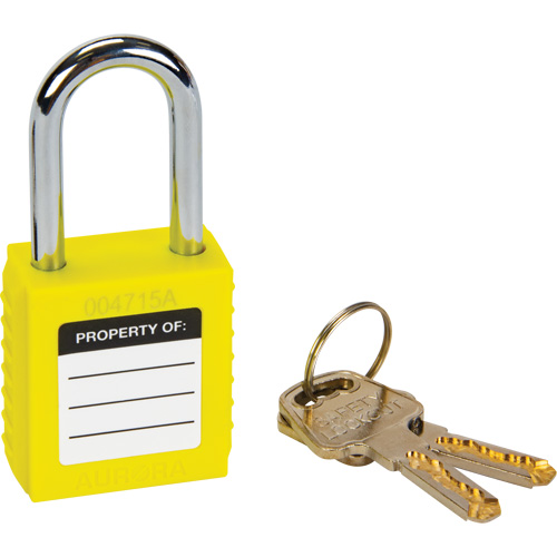 Verrouillage pour les consignations, Cadenas de s&eacute;curit&eacute;, Cl&eacute;s diff&eacute;rentes, Thermoplastique, Largeur de 1-1/2" Southpoint Industrial Supply