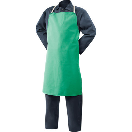 Tablier en coton ignifuge Weldlite, Salopette, 36" lo, Vert Southpoint Industrial Supply