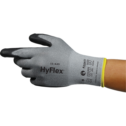 Gants anti-coupures HyFlex 11-645, Taille 5, Calibre 13, Rev&ecirc;tement Polyur&eacute;thane, Enveloppe en Intercept, ASTM ANSI niveau A4/EN 388 niveau D Southpoint Industrial Supply