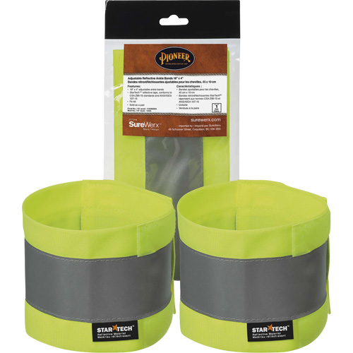 143A Bandes de cheville ajustables haute visibilit&eacute; Southpoint Industrial Supply