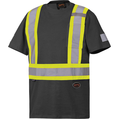 6976 Safety T-Shirt, Cotton, Small, Black Southpoint Industrial Supply