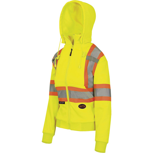 6925W Women's Zip Style Hoodie, X-Small, High Visibility Yellow Southpoint Industrial Supply