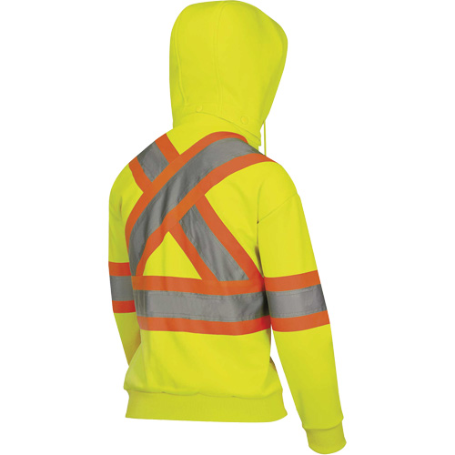 6925W Women's Zip Style Hoodie, X-Small, High Visibility Yellow Southpoint Industrial Supply