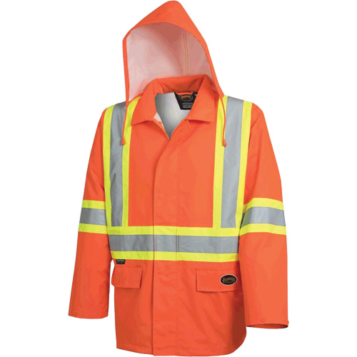 5626 The Rock 300D Waterproof Safety Jacket, Polyester, High Visibility Orange, Small Southpoint Industrial Supply