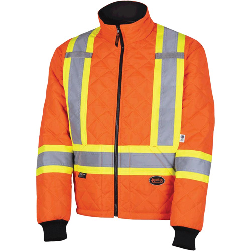 5015A Manteau matelass&eacute; pour cong&eacute;lateur, Polyester, Orange haute visibilit&eacute;, T-petit Southpoint Industrial Supply