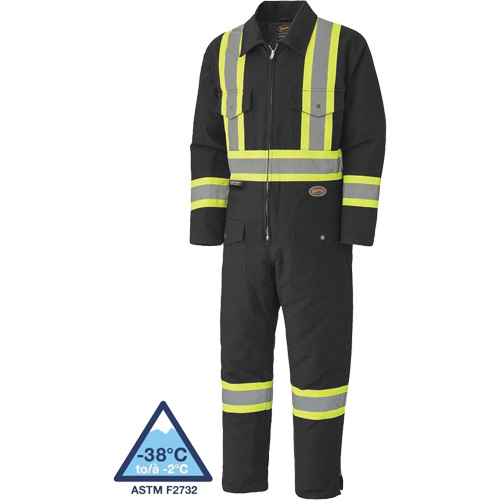 5539BKA Quilted Duck Coveralls, Small, Black Southpoint Industrial Supply
