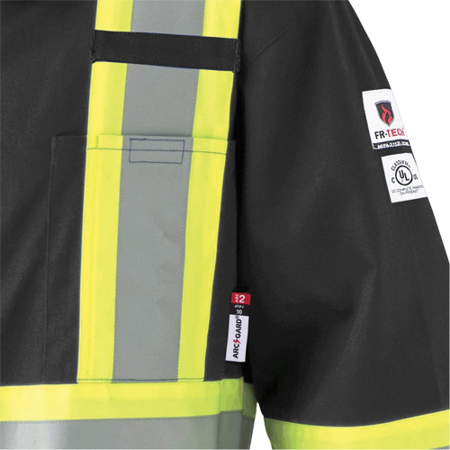 7702BKT Combinaison FR-Tech contre les arcs, Taille 40 (grand taille), Noir, 10 cal/cm² Southpoint Industrial Supply