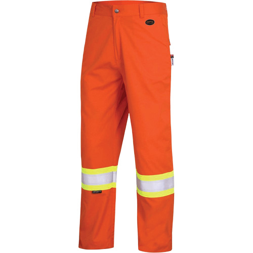 7763 Pantalon de s&eacute;curit&eacute; haute visibilit&eacute; r&eacute;sistant aux arcs &eacute;lectriques FR-Tech 88/12, 38, x 30, Orange haute visibilit&eacute;, 9,7 cal/cm² Southpoint Industrial Supply