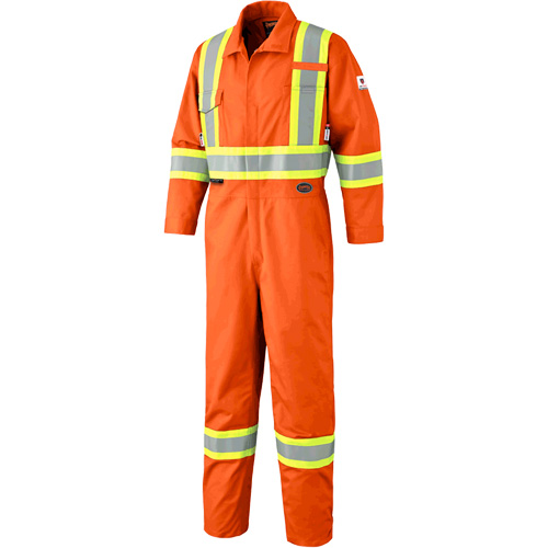 7705T Combinaison ignifuge FR-Tech avec fermetures &agrave; glissi&egrave;re aux jambes, Taille 40 (grand taille), Orange haute visibilit&eacute;, 9,7 cal/cm² Southpoint Industrial Supply