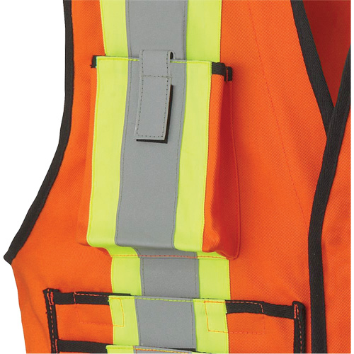 7732 FR-Tech&reg; Flame-Resistant Arc Surveyor's Vest, Small, High Visibility Orange, 9.7 cal/cm² Southpoint Industrial Supply