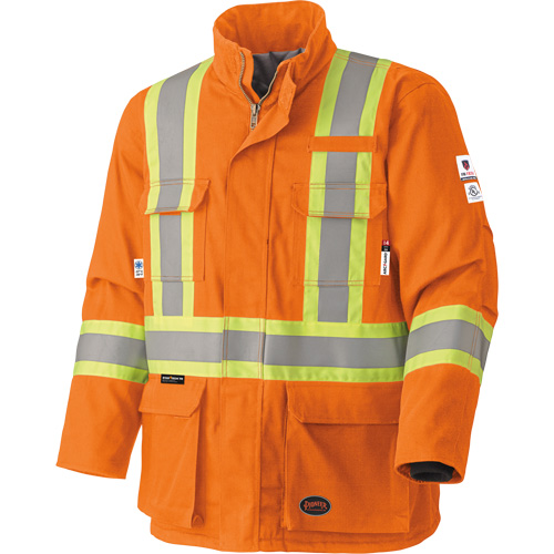 5533 Manteau de s&eacute;curit&eacute; ignifuge, Petit, Orange haute visibilit&eacute;, 58 cal/cm² Southpoint Industrial Supply