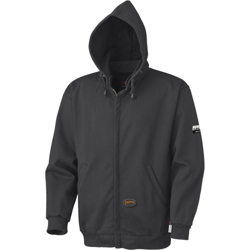 337 Flame-Resistant Zip Style Hoodie, Men's, X-Small, Black, 22 cal/cm² Southpoint Industrial Supply