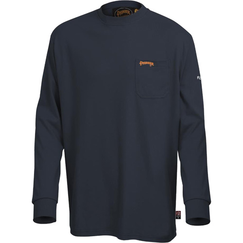 333 Flame-Resistant Long-Sleeved Shirt, Small, Navy Blue Southpoint Industrial Supply